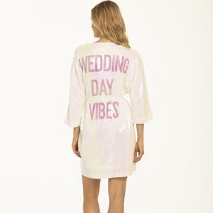 Hayley Paige Occasions Sequin Wedding Robe - Size M